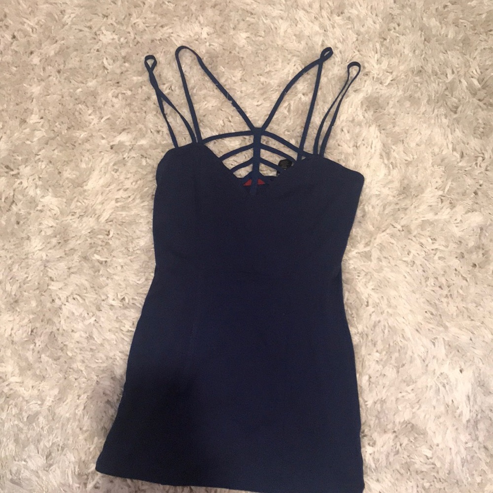 BKE RED TANK TOP STRAPPY SMALL